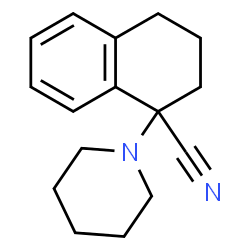 ChemSpider 2D Image | 1-(1-Piperidinyl)-1,2,3,4-tetrahydro-1-naphthalenecarbonitrile | C16H20N2