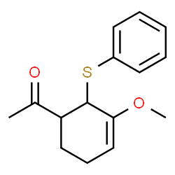 ChemSpider 2D Image | 1-[3-Methoxy-2-(phenylsulfanyl)-3-cyclohexen-1-yl]ethanone | C15H18O2S