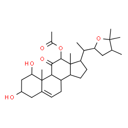 ChemSpider 2D Image | 1,3-Dihydroxy-11-oxo-22,25-epoxyergost-5-en-12-yl acetate | C30H46O6