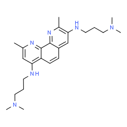 ChemSpider 2D Image | N,N'-Bis[3-(dimethylamino)propyl]-2,9-dimethyl-1,10-phenanthroline-3,7-diamine | C24H36N6