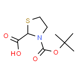 ChemSpider 2D Image | N-Boc-Thiazolidine-2-carboxylic acid | C9H15NO4S