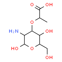 ChemSpider 2D Image | 2-Amino-3-O-(1-carboxyethyl)-2-deoxyhexopyranose | C9H17NO7