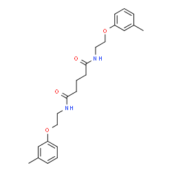 ChemSpider 2D Image | N,N'-Bis[2-(3-methylphenoxy)ethyl]pentanediamide | C23H30N2O4