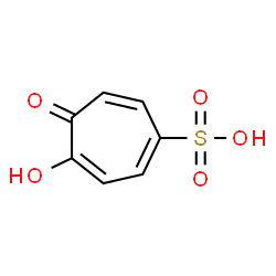 ChemSpider 2D Image | 4-Hydroxy-5-oxo-1,3,6-cycloheptatriene-1-sulfonic acid | C7H6O5S