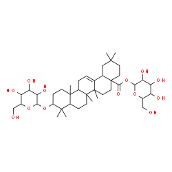 ChemSpider 2D Image | 1-O-[3-(Hexopyranosyloxy)-28-oxoolean-12-en-28-yl]hexopyranose | C42H68O13