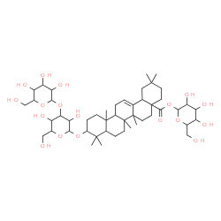 ChemSpider 2D Image | 1-O-{3-[(3-O-Hexopyranosylhexopyranosyl)oxy]-28-oxoolean-12-en-28-yl}hexopyranose | C48H78O18