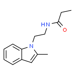 ChemSpider 2D Image | N-[2-(2-Methyl-1H-indol-1-yl)ethyl]propanamide | C14H18N2O