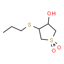 ChemSpider 2D Image | 4-(Propylsulfanyl)tetrahydro-3-thiopheneol 1,1-dioxide | C7H14O3S2