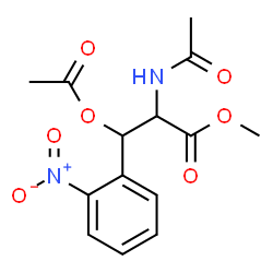 ChemSpider 2D Image | Methyl beta-acetoxy-N-acetyl-2-nitrophenylalaninate | C14H16N2O7