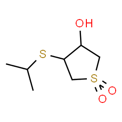 ChemSpider 2D Image | 4-(Isopropylsulfanyl)tetrahydro-3-thiopheneol 1,1-dioxide | C7H14O3S2