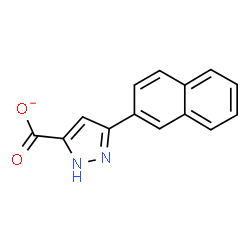 ChemSpider 2D Image | 3-(2-Naphthyl)-1H-pyrazole-5-carboxylate | C14H9N2O2