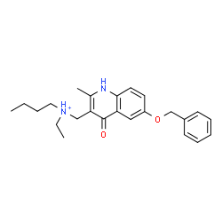 ChemSpider 2D Image | N-{[6-(Benzyloxy)-2-methyl-4-oxo-1,4-dihydro-3-quinolinyl]methyl}-N-ethyl-1-butanaminium | C24H31N2O2