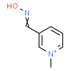 ChemSpider 2D Image | 3-[(Hydroxyimino)methyl]-1-methylpyridinium | C7H9N2O