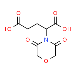 ChemSpider 2D Image | 2-(3,5-Dioxo-4-morpholinyl)pentanedioic acid | C9H11NO7