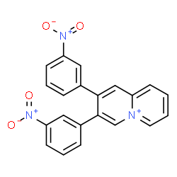 ChemSpider 2D Image | 2,3-Bis(3-nitrophenyl)quinolizinium | C21H14N3O4