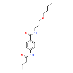 ChemSpider 2D Image | N-(3-Butoxypropyl)-4-(butyrylamino)benzamide | C18H28N2O3