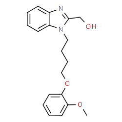 ChemSpider 2D Image | {1-[4-(2-Methoxyphenoxy)butyl]-1H-benzimidazol-2-yl}methanol | C19H22N2O3