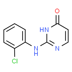 ChemSpider 2D Image | 2-[(2-Chlorophenyl)amino]-4(1H)-pyrimidinone | C10H8ClN3O