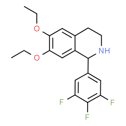 ChemSpider 2D Image | 6,7-Diethoxy-1-(3,4,5-trifluorophenyl)-1,2,3,4-tetrahydroisoquinoline | C19H20F3NO2
