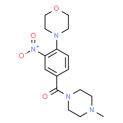 ChemSpider 2D Image | (4-Methyl-1-piperazinyl)[4-(4-morpholinyl)-3-nitrophenyl]methanone | C16H22N4O4