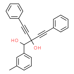 ChemSpider 2D Image | 1-(3-Methylphenyl)-4-phenyl-2-(phenylethynyl)-3-butyne-1,2-diol | C25H20O2