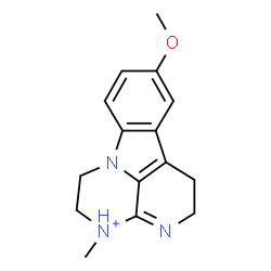 ChemSpider 2D Image | 9-Methoxy-4-methyl-2,4,5,6-tetrahydro-1H-3,6a-diaza-4-azoniafluoranthene | C15H18N3O