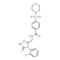 ChemSpider 2D Image | N-{[4-(2-Chlorophenyl)-5-thioxo-4,5-dihydro-1H-1,2,4-triazol-3-yl]methyl}-4-(4-morpholinylsulfonyl)benzamide | C20H20ClN5O4S2