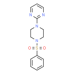ChemSpider 2D Image | 2-[4-(Phenylsulfonyl)-1-piperazinyl]pyrimidine | C14H16N4O2S