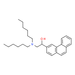 ChemSpider 2D Image | 2-(Dihexylamino)-1-(3-phenanthryl)ethanol | C28H39NO