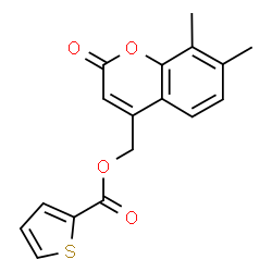 ChemSpider 2D Image | (7,8-Dimethyl-2-oxo-2H-chromen-4-yl)methyl 2-thiophenecarboxylate | C17H14O4S