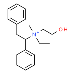 ChemSpider 2D Image | N-Ethyl-N-(2-hydroxyethyl)-N-methyl-1,2-diphenylethanaminium | C19H26NO