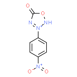 ChemSpider 2D Image | 3-(4-Nitrophenyl)-5-oxo-2,5-dihydro-1,2,3,4-oxatriazol-3-ium | C7H5N4O4