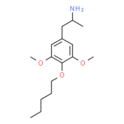 ChemSpider 2D Image | 1-[3,5-Dimethoxy-4-(pentyloxy)phenyl]-2-propanamine | C16H27NO3