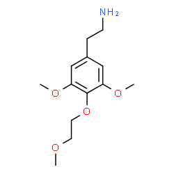 ChemSpider 2D Image | 2-[3,5-Dimethoxy-4-(2-methoxyethoxy)phenyl]ethanamine | C13H21NO4