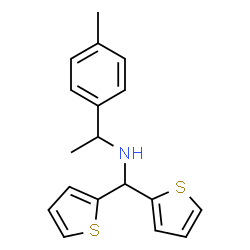 ChemSpider 2D Image | N-(Di-2-thienylmethyl)-1-(4-methylphenyl)ethanamine | C18H19NS2