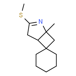 ChemSpider 2D Image | 1-Methyl-3-(methylsulfanyl)-2-azaspiro[bicyclo[3.2.0]heptane-6,1'-cyclohexane]-2-ene | C13H21NS