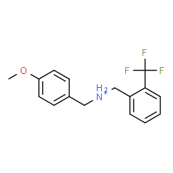 ChemSpider 2D Image | (4-Methoxyphenyl)-N-[2-(trifluoromethyl)benzyl]methanaminium | C16H17F3NO