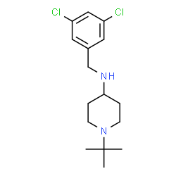 ChemSpider 2D Image | N-(3,5-Dichlorobenzyl)-1-(2-methyl-2-propanyl)-4-piperidinamine | C16H24Cl2N2