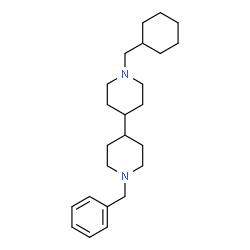 ChemSpider 2D Image | 1-Benzyl-1'-(cyclohexylmethyl)-4,4'-bipiperidine | C24H38N2