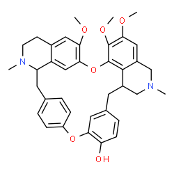 ChemSpider 2D Image | 20,21,25-Trimethoxy-16,30-dimethyl-7,23-dioxa-16,30-diazaheptacyclo[22.6.2.2~3,6~.1~8,12~.1~14,18~.0~22,33~.0~27,31~]hexatriaconta-3,5,8(34),9,11,18(33),19,21,24,26,31,35-dodecaen-9-ol | C37H40N2O6