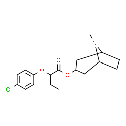 ChemSpider 2D Image | 8-Methyl-8-azabicyclo[3.2.1]oct-3-yl 2-(4-chlorophenoxy)butanoate | C18H24ClNO3
