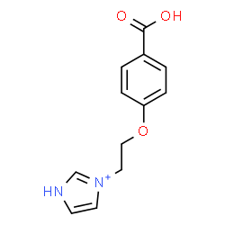 ChemSpider 2D Image | 3-[2-(4-Carboxyphenoxy)ethyl]-1H-imidazol-3-ium | C12H13N2O3
