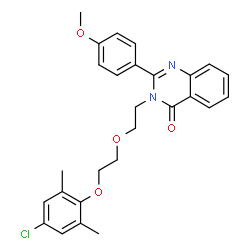 ChemSpider 2D Image | 3-{2-[2-(4-Chloro-2,6-dimethylphenoxy)ethoxy]ethyl}-2-(4-methoxyphenyl)-4(3H)-quinazolinone | C27H27ClN2O4