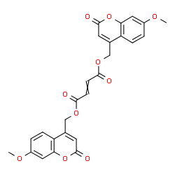 ChemSpider 2D Image | Bis[(7-methoxy-2-oxo-2H-chromen-4-yl)methyl] 2-butenedioate | C26H20O10