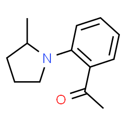 ChemSpider 2D Image | 1-[2-(2-Methyl-1-pyrrolidinyl)phenyl]ethanone | C13H17NO