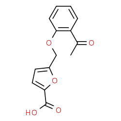 ChemSpider 2D Image | 5-[(2-Acetylphenoxy)methyl]-2-furoic acid | C14H12O5