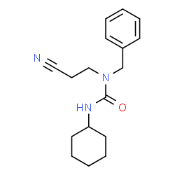 ChemSpider 2D Image | 1-Benzyl-1-(2-cyanoethyl)-3-cyclohexylurea | C17H23N3O