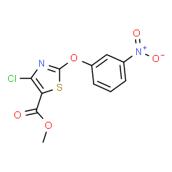 ChemSpider 2D Image | Methyl 4-chloro-2-(3-nitrophenoxy)-1,3-thiazole-5-carboxylate | C11H7ClN2O5S