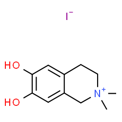 ChemSpider 2D Image | 6,7-Dihydroxy-2,2-dimethyl-1,2,3,4-tetrahydroisoquinolinium iodide | C11H16INO2