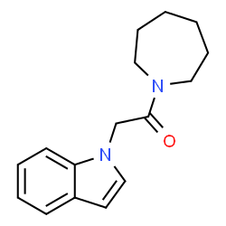 ChemSpider 2D Image | 1-(1-Azepanyl)-2-(1H-indol-1-yl)ethanone | C16H20N2O